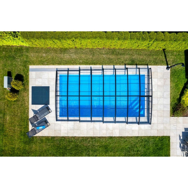 Pool-Überdachung / Albixon Casablanca Infinity Klar 442 x 850 cm