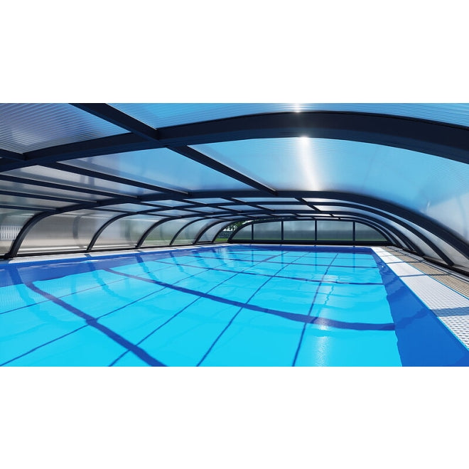 Pool-Überdachung / Schwimmbadüberdachung Dallas Clear A, 3.7x6.3m