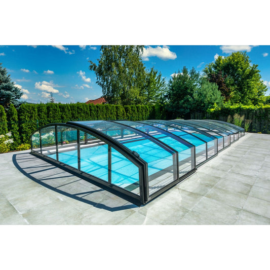 Pool-Überdachung / Albixon Casablanca Infinity Klar 346 x 635 cm