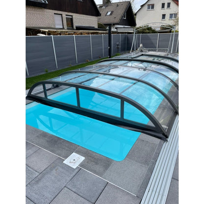 Pool-Überdachung / Schwimmbadüberdachung Dallas Clear A, 3.7x6.3m