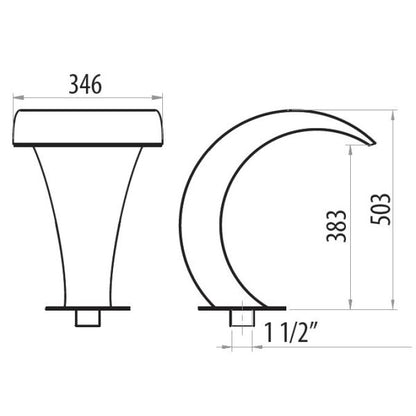 Astralpool Mini Wasserfall Satin 1½" I.G.